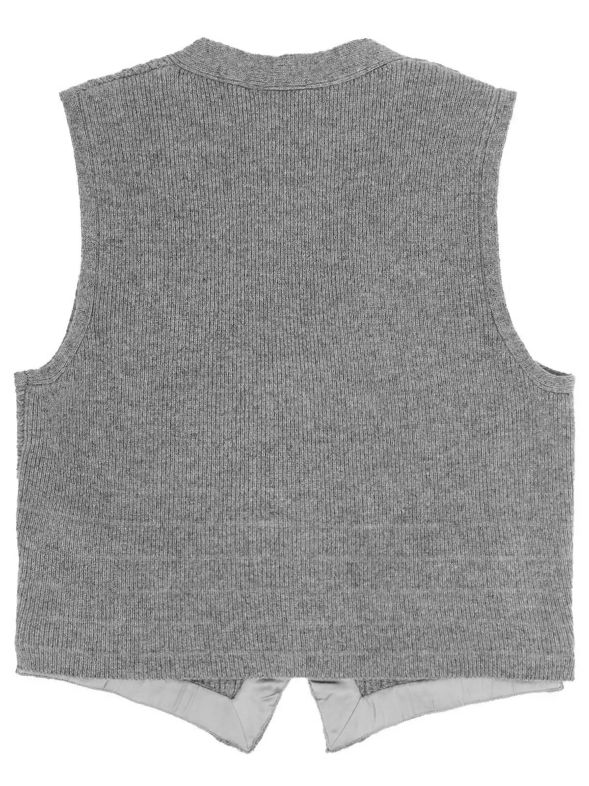 1940s Style Rufus Knitted Waistcoat in Grey