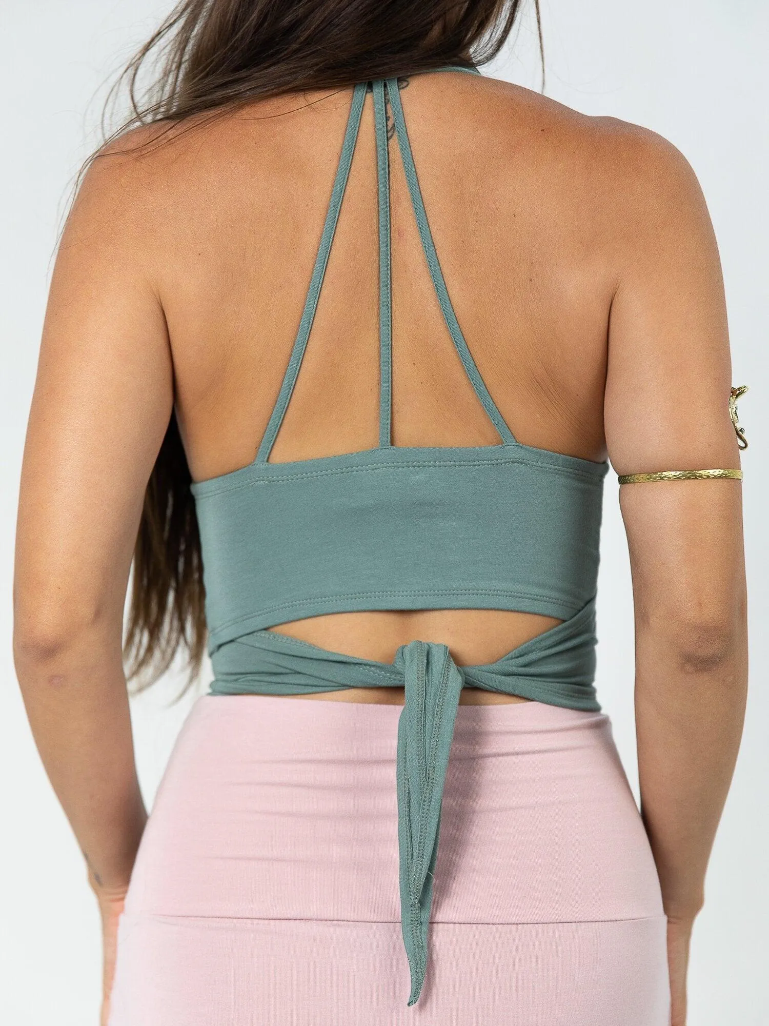 4-Way Serpent Tie Top - Green Emerald