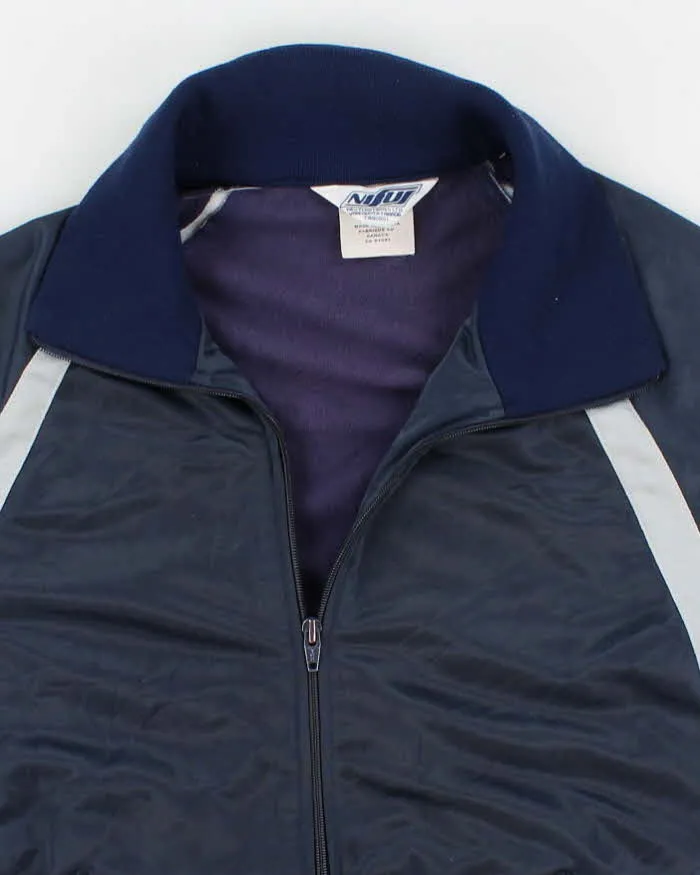 70's Vintage Men's Navy Zip Up Track Jacket - M