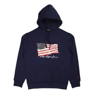 American Flag Fleece Hoodie Newport Navy