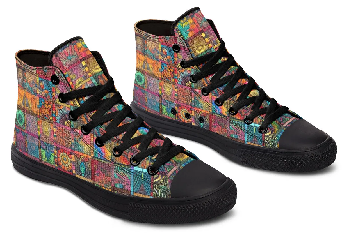 Blotter Quilt High Top Shoes