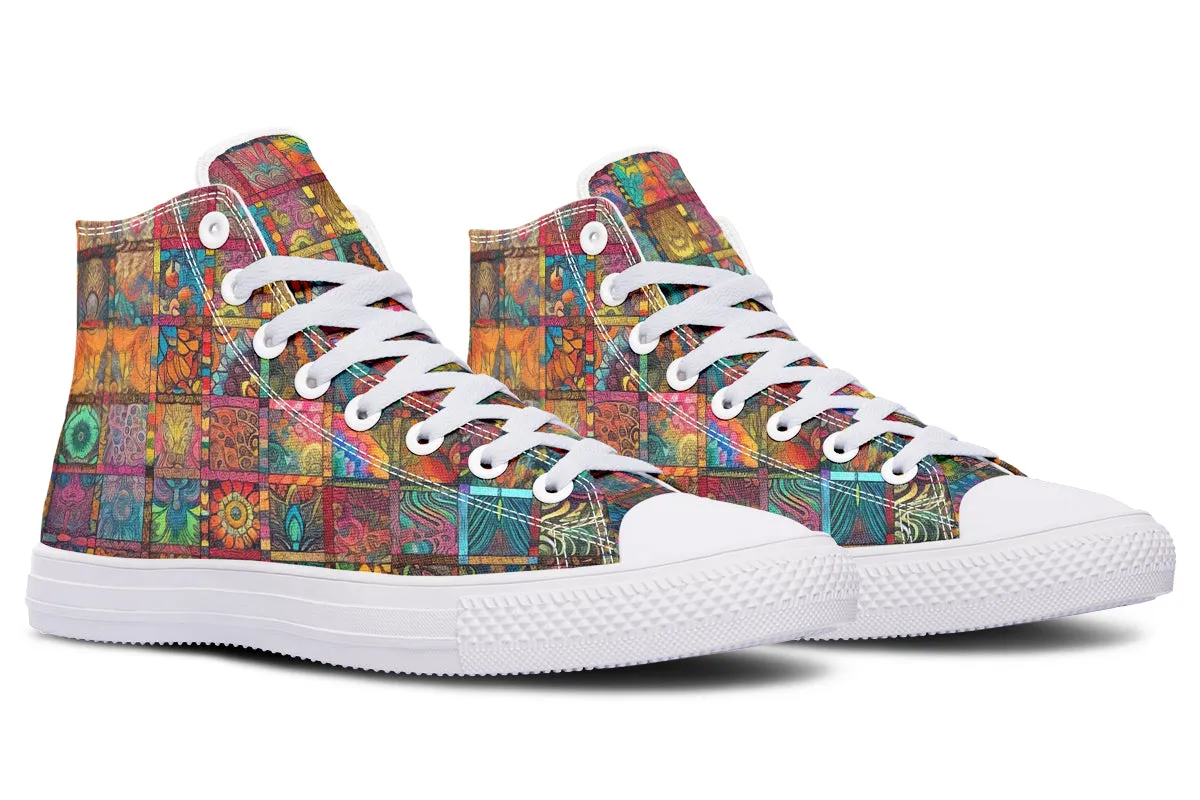 Blotter Quilt High Top Shoes