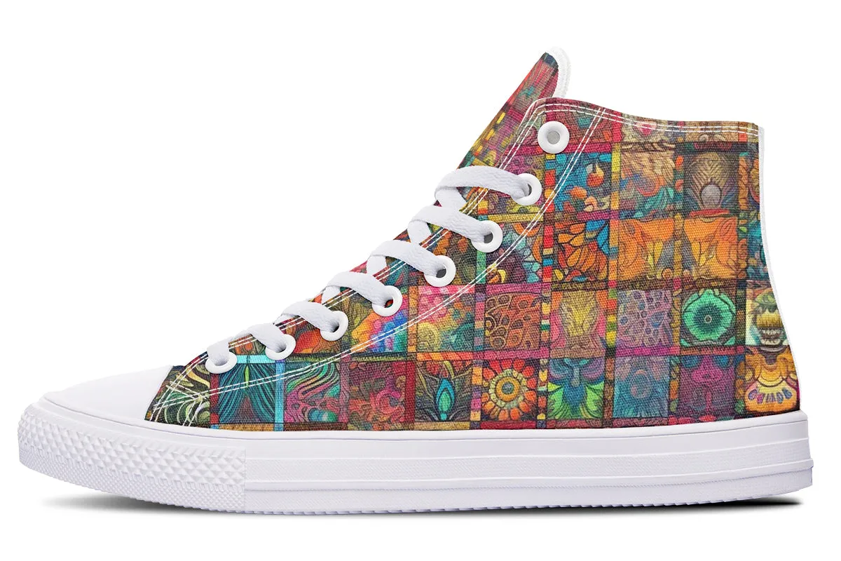 Blotter Quilt High Top Shoes