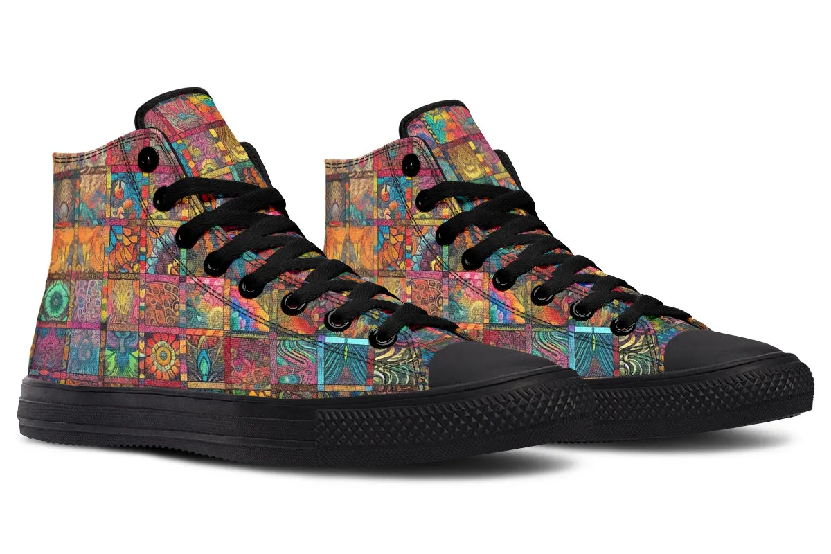 Blotter Quilt High Top Shoes