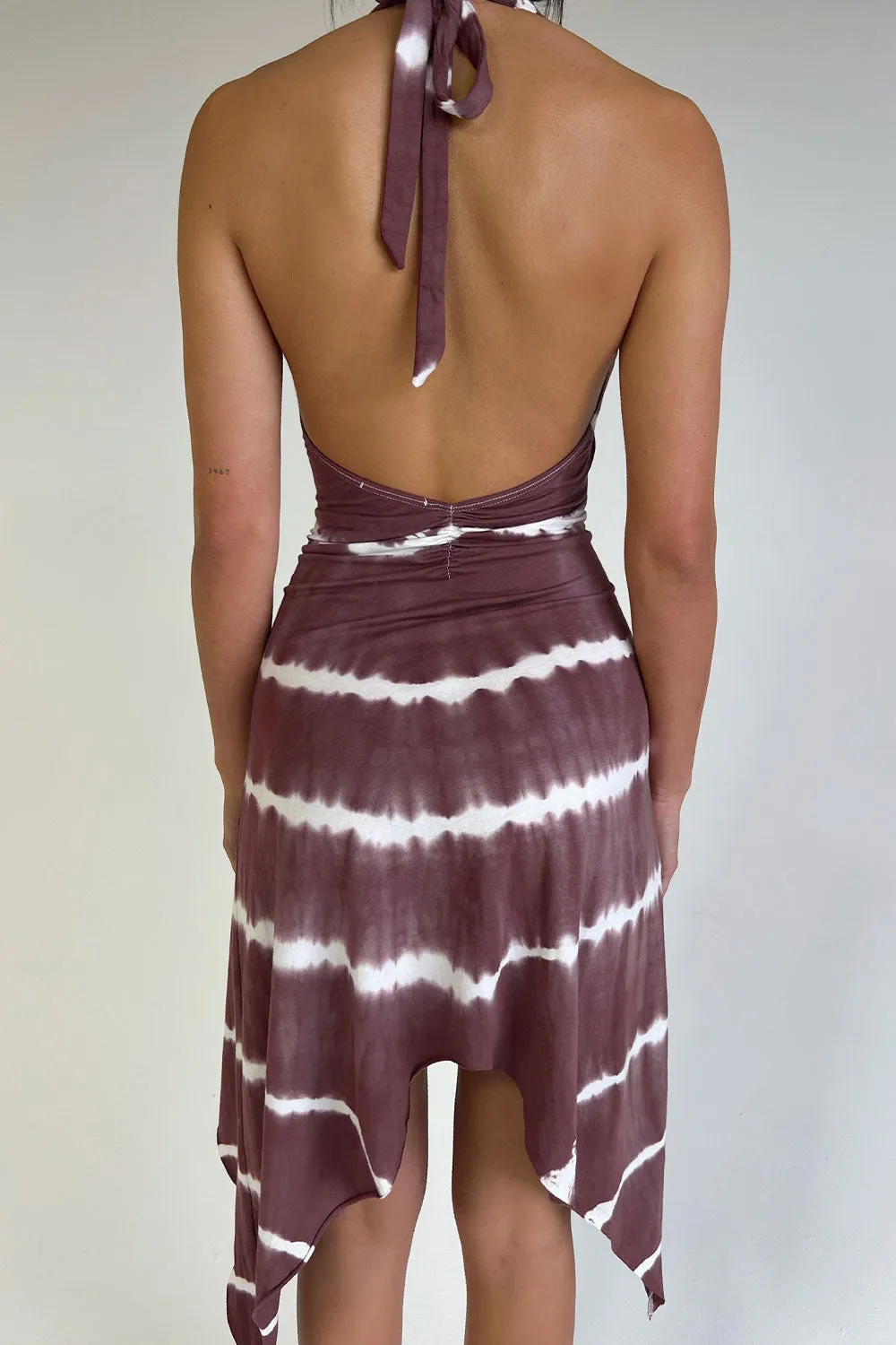 Claudia Halter Tie Dye Dress - Taro Tie Dye