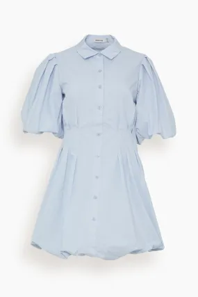 Elegant Cleo Balloon Pintuck Mini Dress in Soothing Blue Haze for a Chic Look