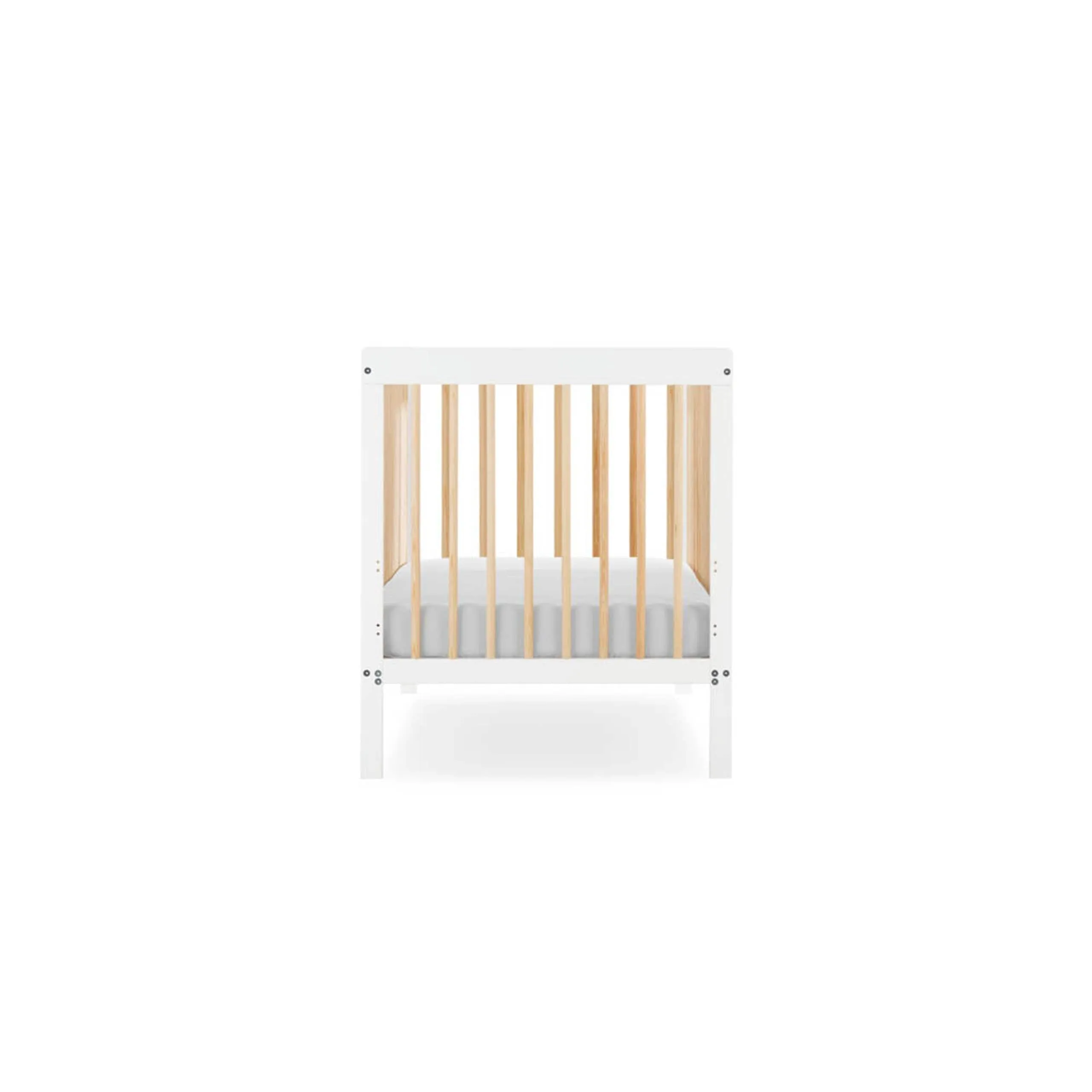 CuddleCo Nola 3pc Set Changer, Cot Bed and Clothes Rail - White & Natural