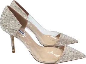 Dune Nude Agency Diamante-embellished Heeled Court Shoes UK6 EU 39 👠