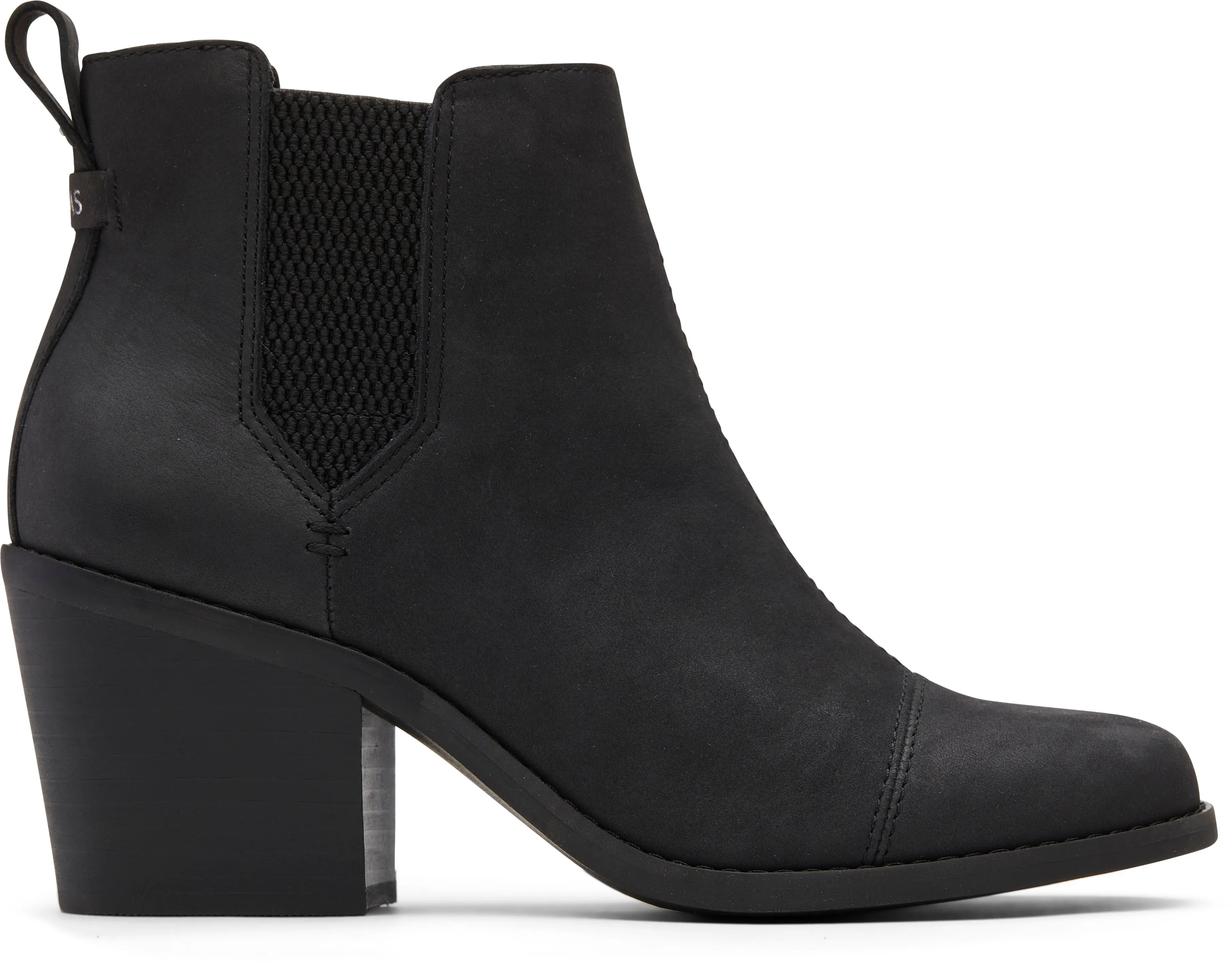 Everly Black Nubuck Heeled Boot