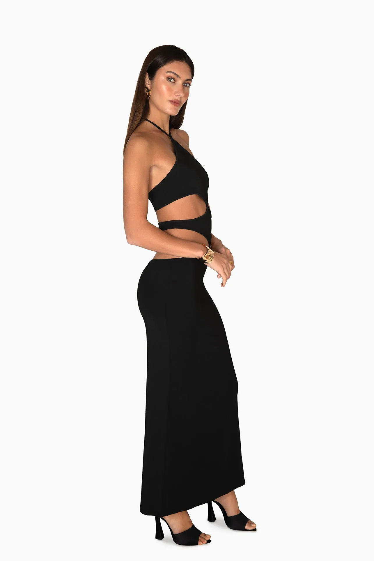 Geo Cut Out Maxi Dress