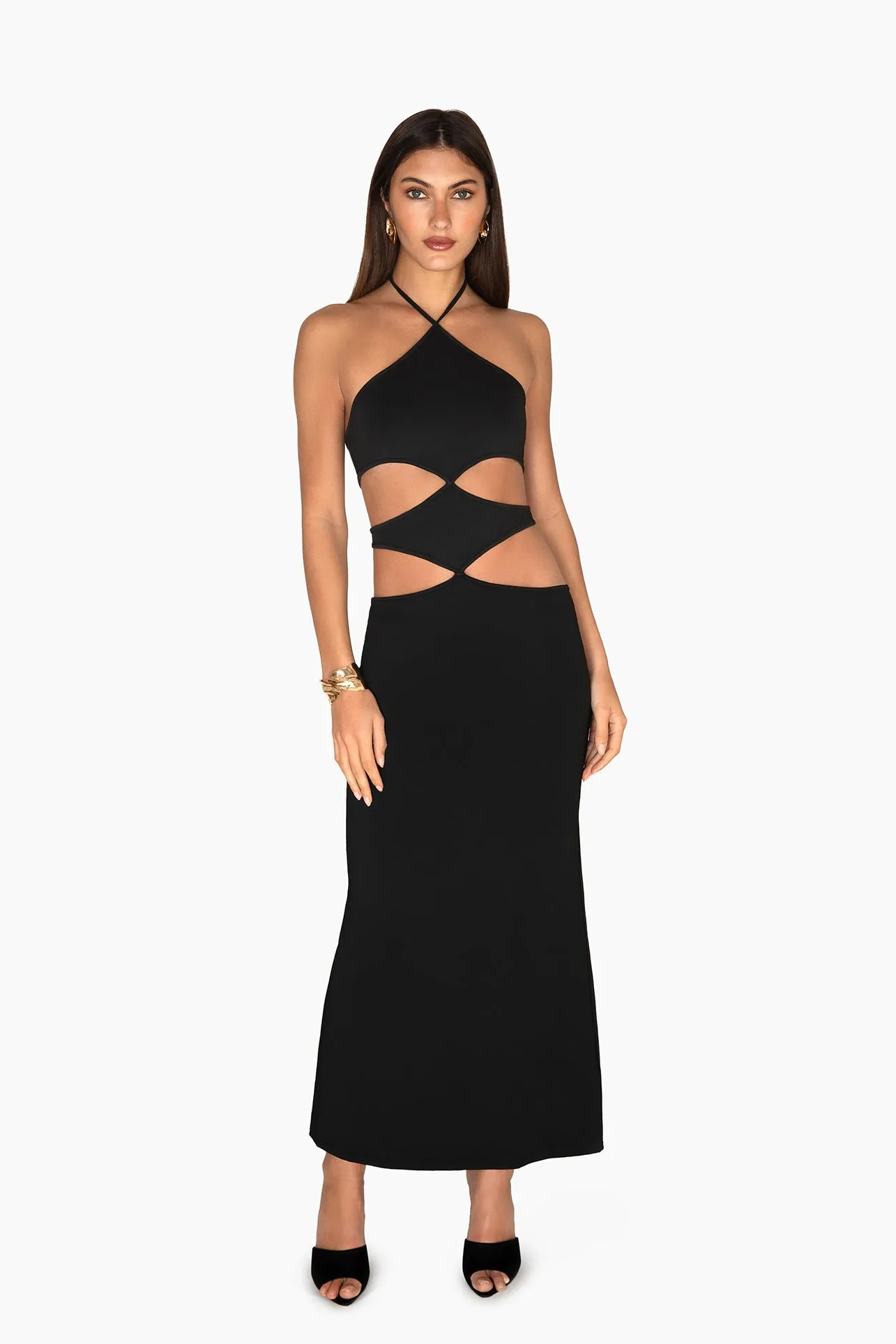 Geo Cut Out Maxi Dress