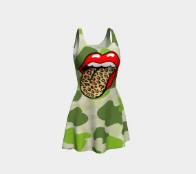 Green Apple Leopard Dress