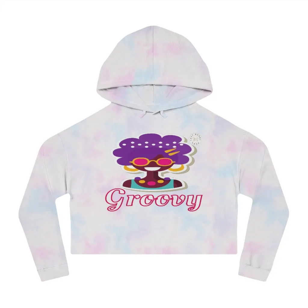 Groovy Hippie Cropped Hoodie