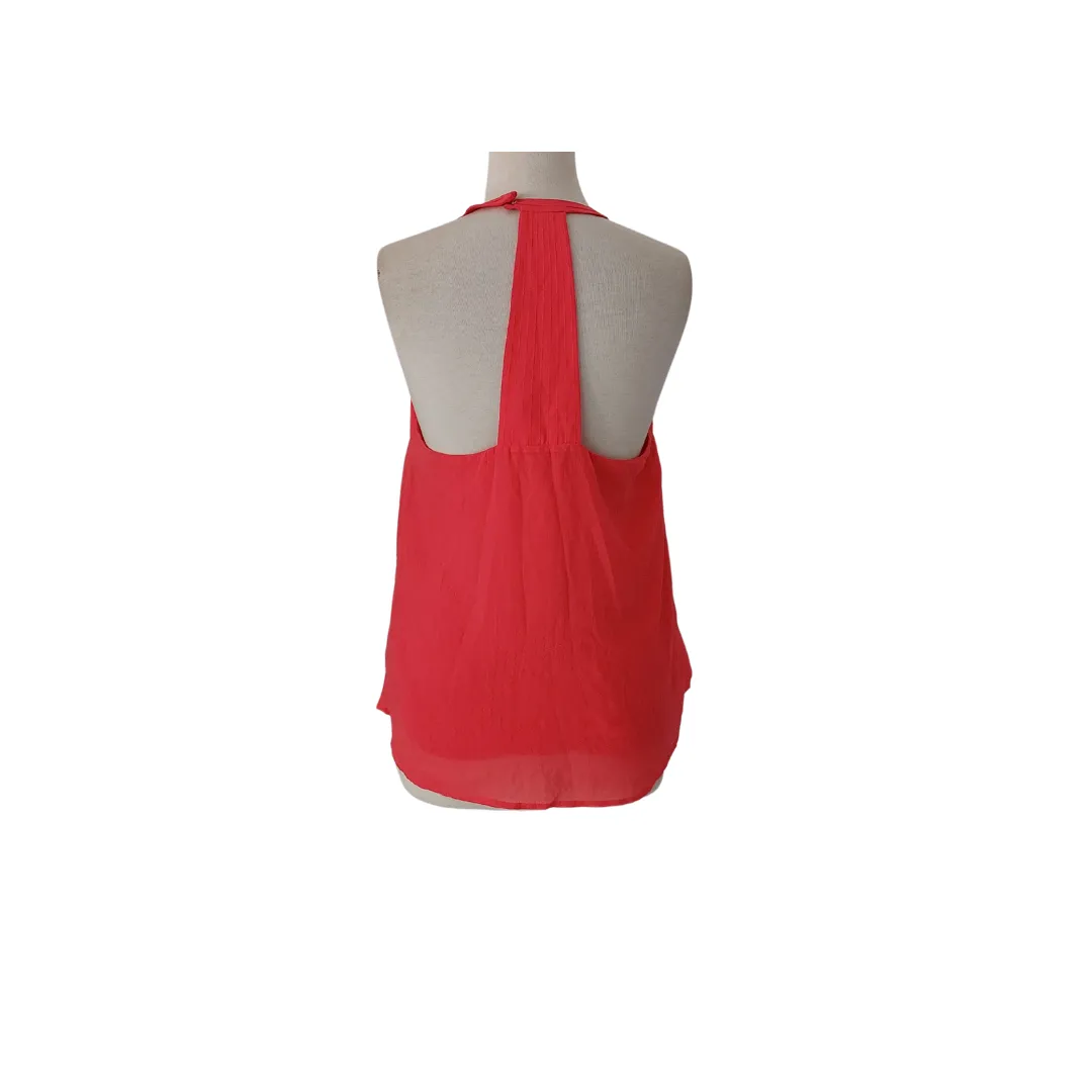 H&M Coral Pink Sleeveless Halter-neck Top | Like New |