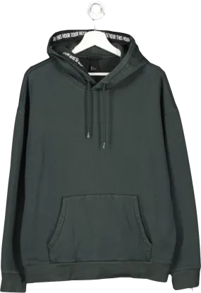 H&M Green Dropped Shoulder Hoodie UK M