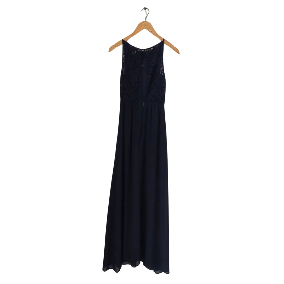 H&M Navy Lace-back Sleeveless Maxi Dress | Gently Used |