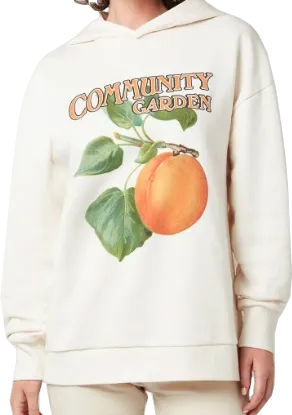 Holzweiler Cream Peach-print Organic Cotton/modal Logo Hoody BNWT UK L