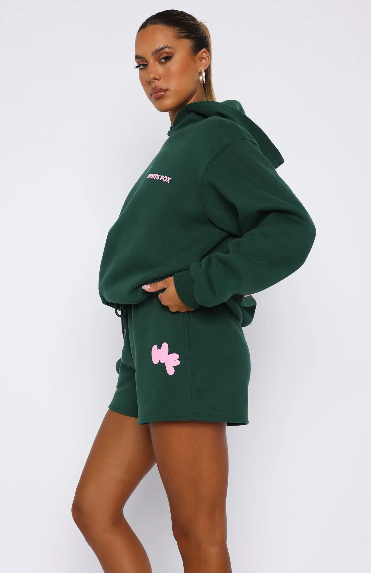 I'm Glad Oversized Hoodie Forest Green