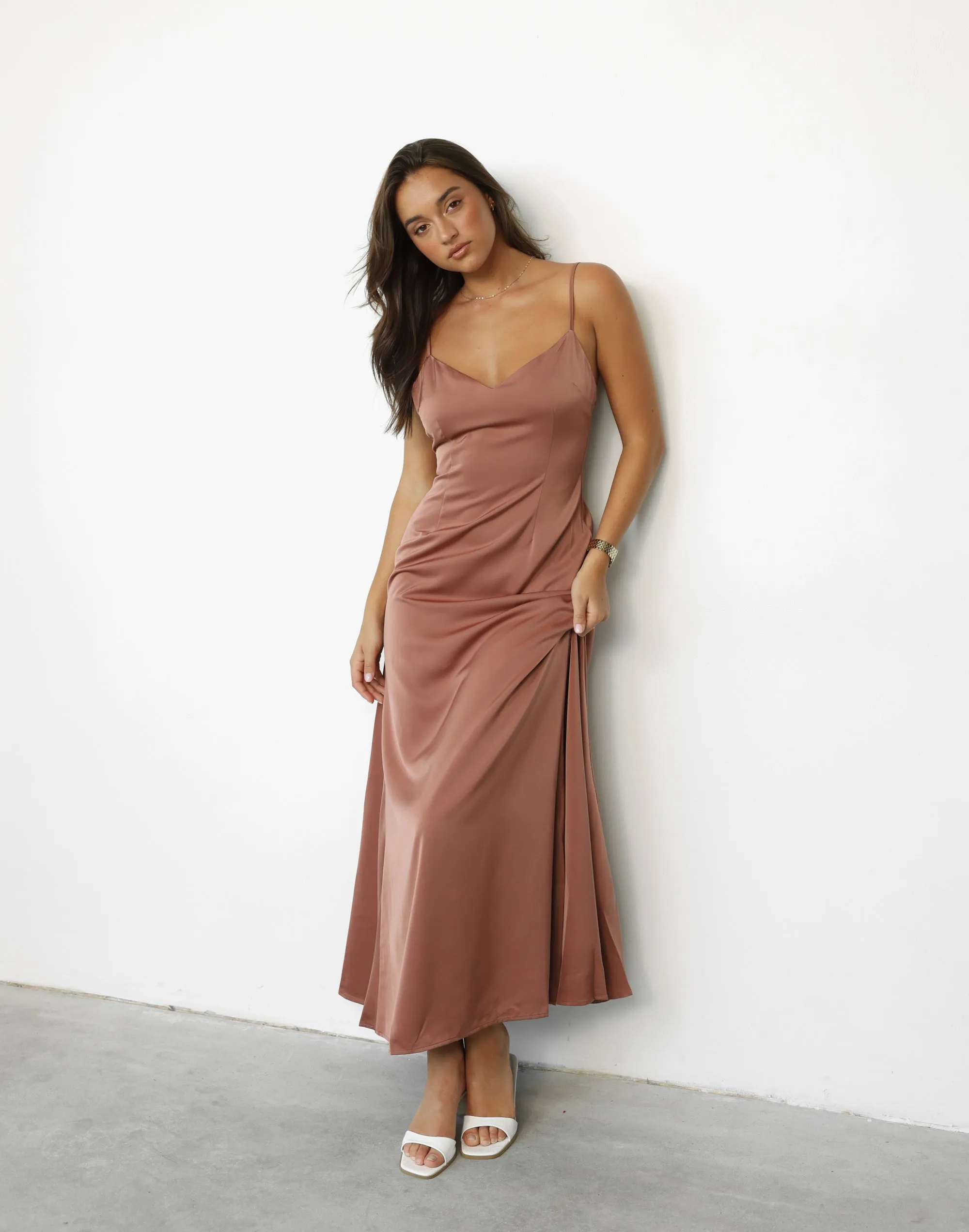 Isabella Maxi Dress (Dusty Rose)