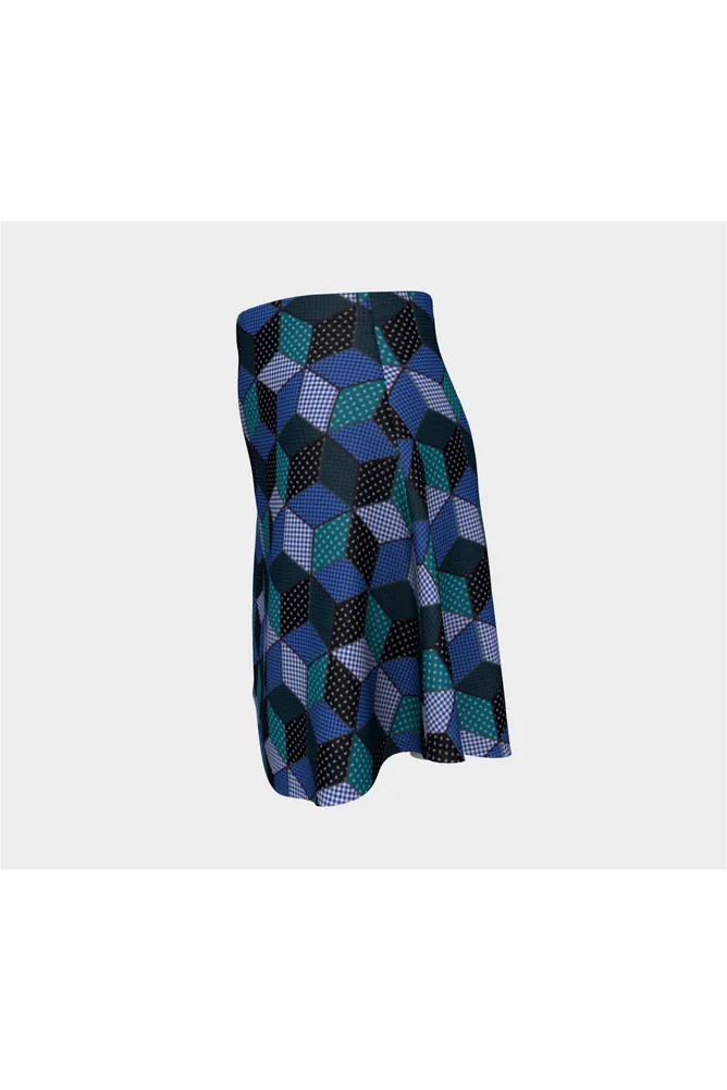 ISOClectic Blue Flare Skirt