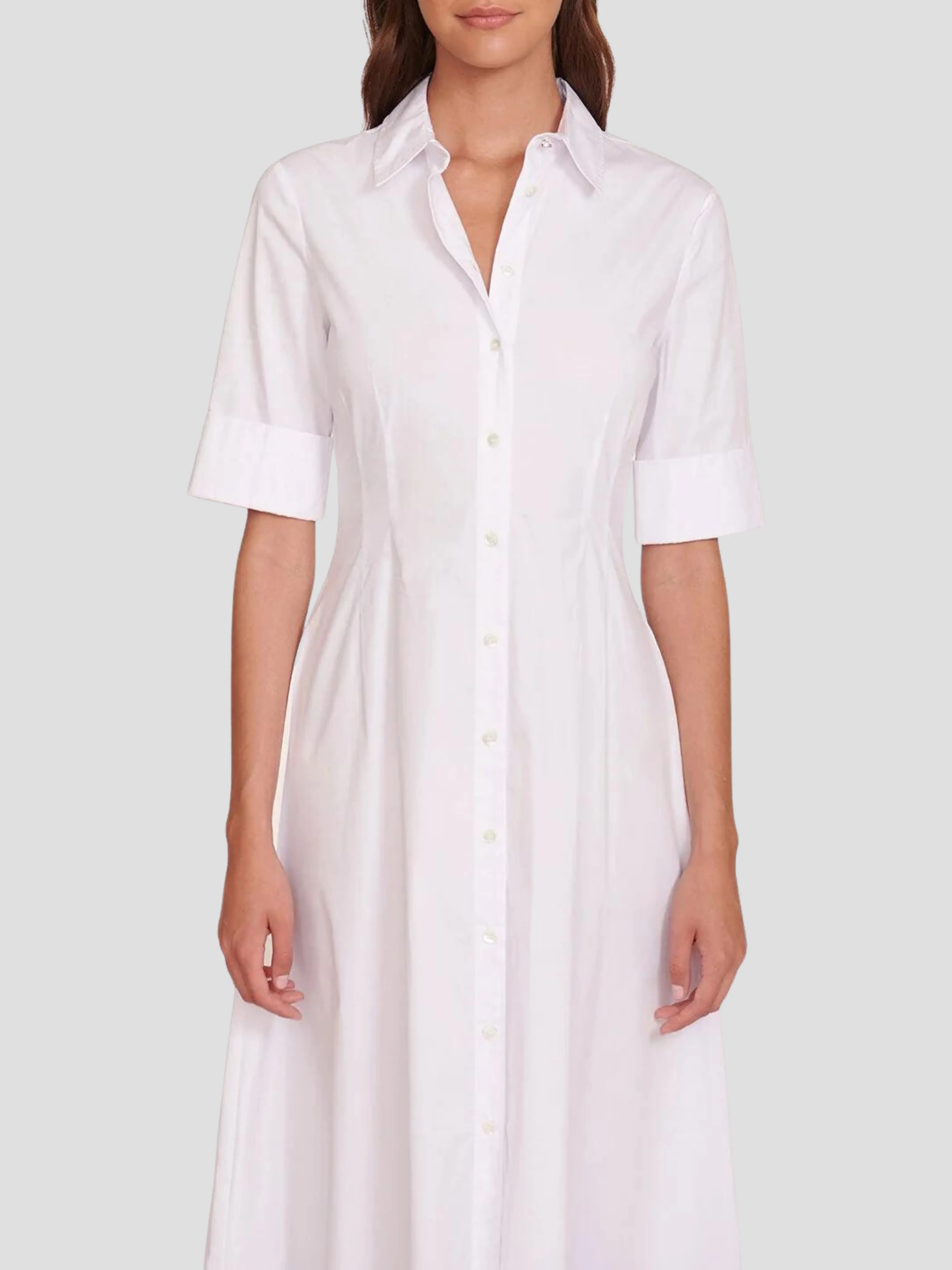 Joan White Maxi Shirt Dress