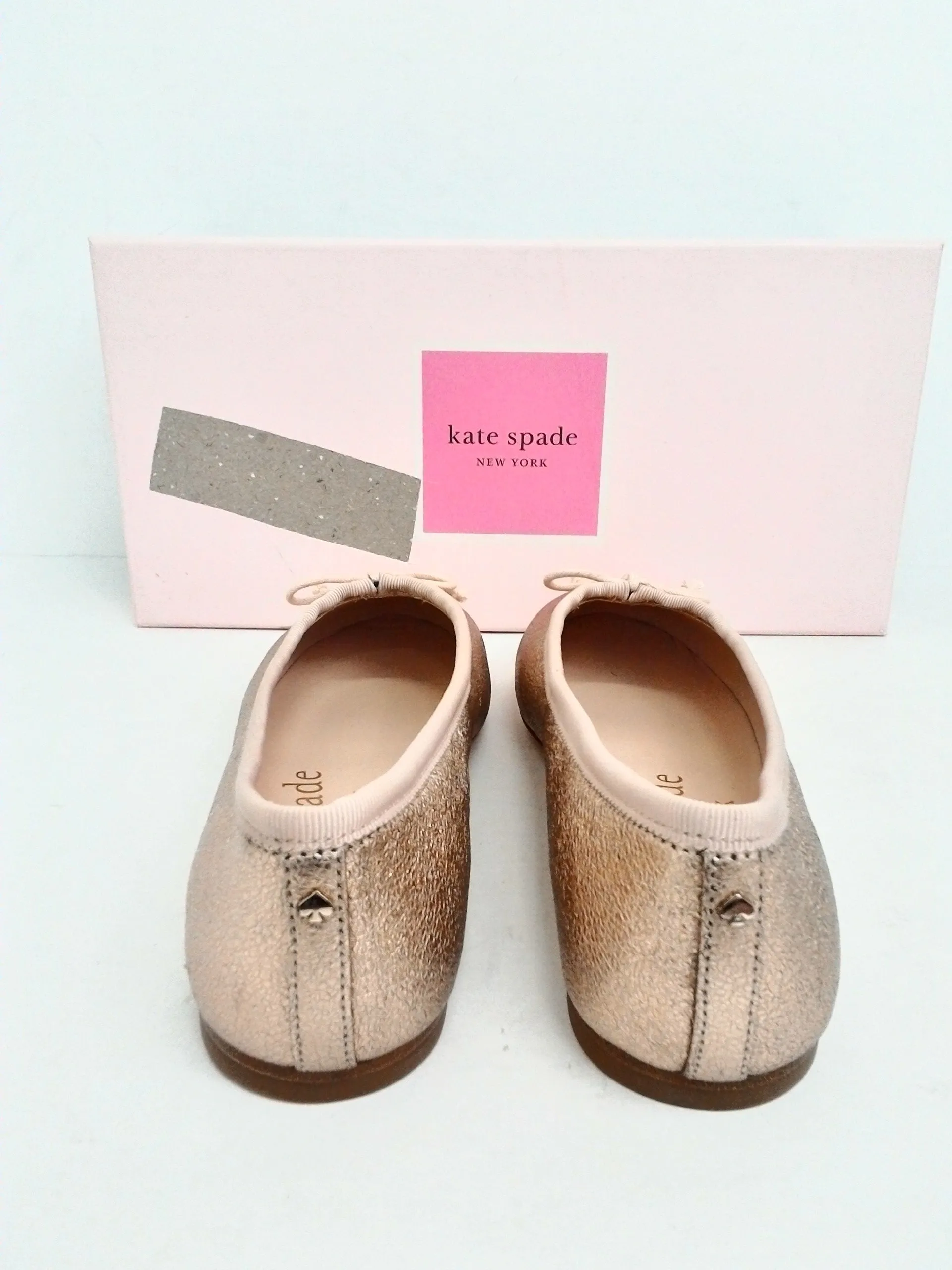 Kate Spade Women's Honey Metallic Rock Suede Flats Size 6 B