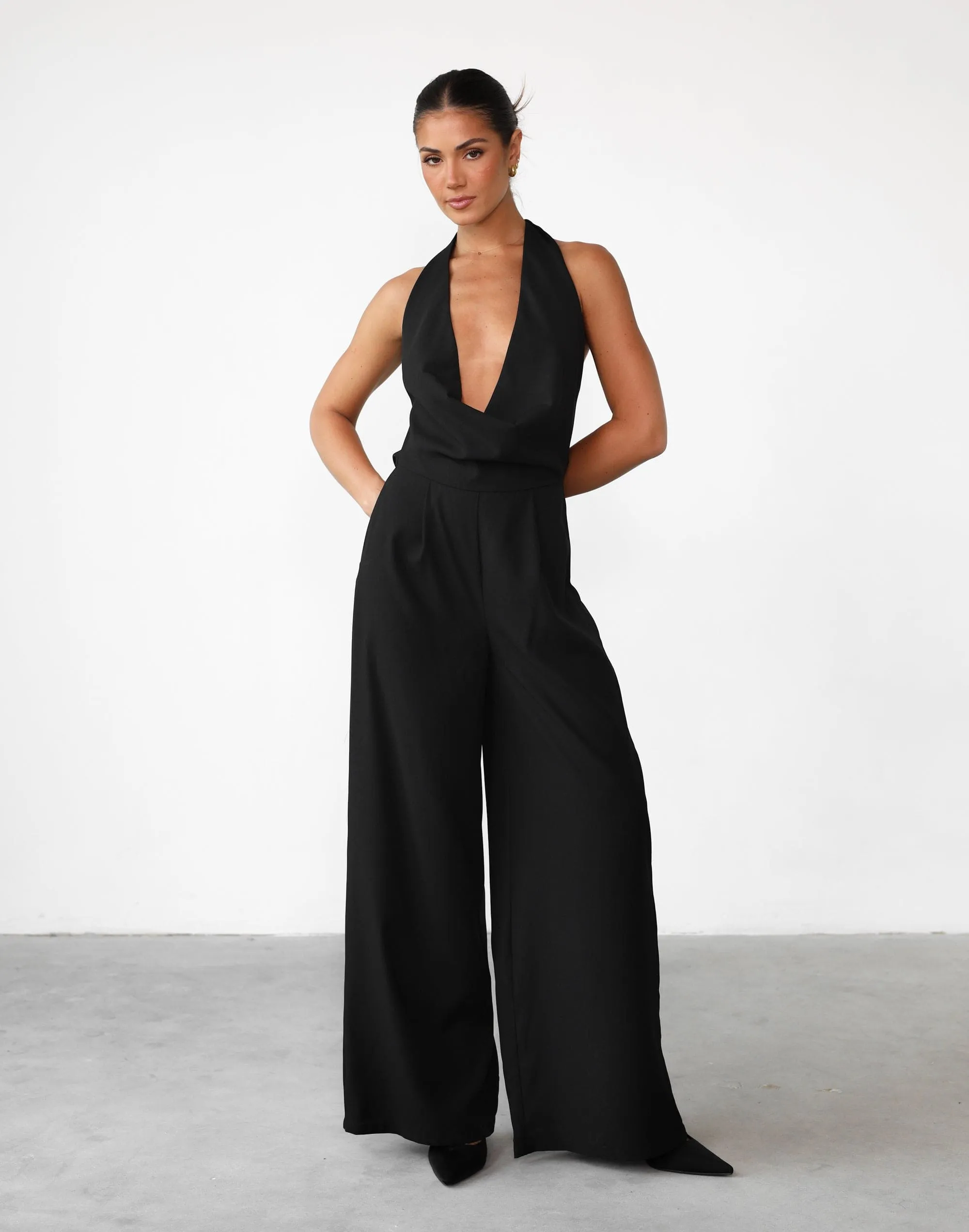 Optimized Title: Elegant Black Kyeesha Jumpsuit - Stylish & Comfortable All-in-One Outfit