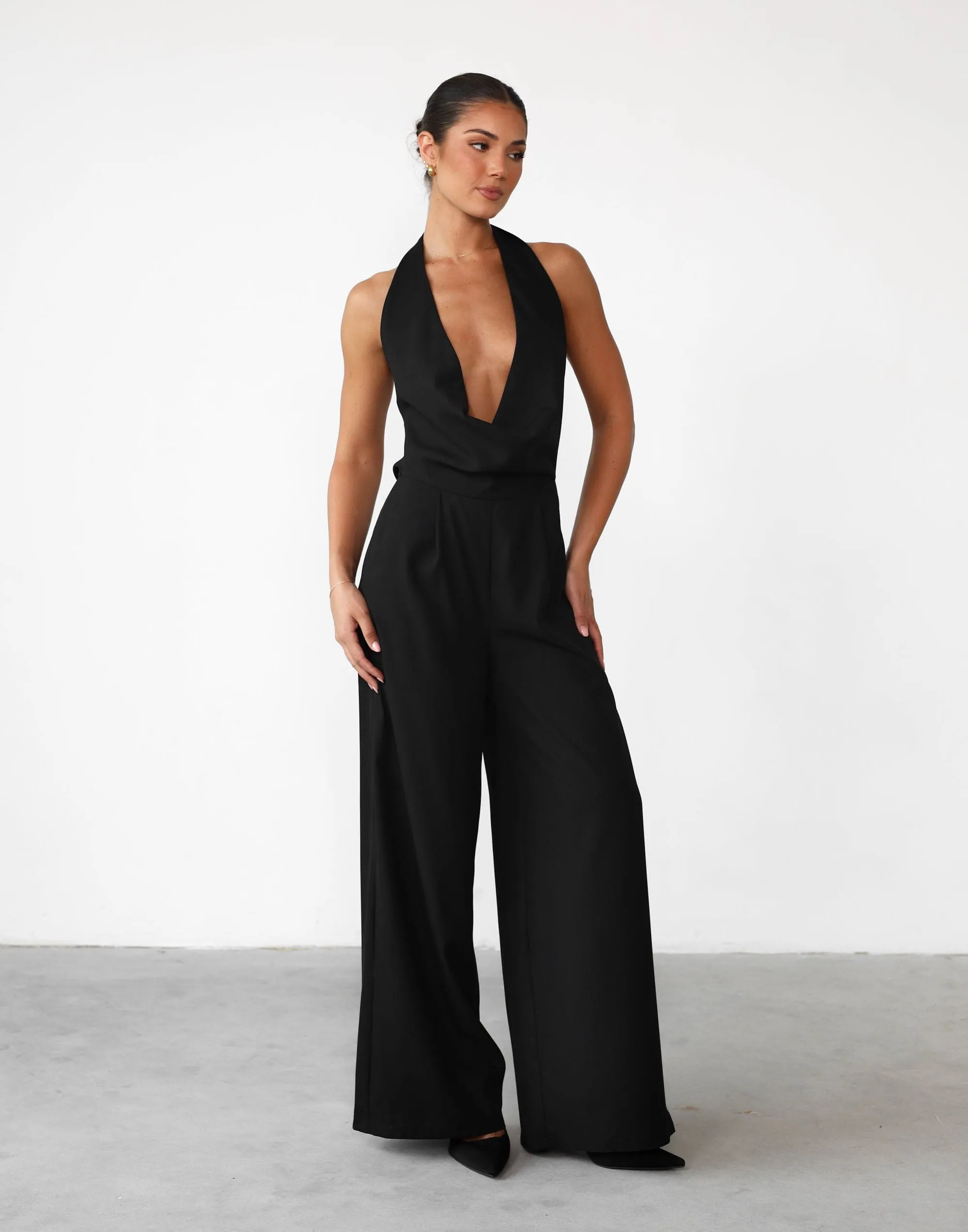 Optimized Title: Elegant Black Kyeesha Jumpsuit - Stylish & Comfortable All-in-One Outfit