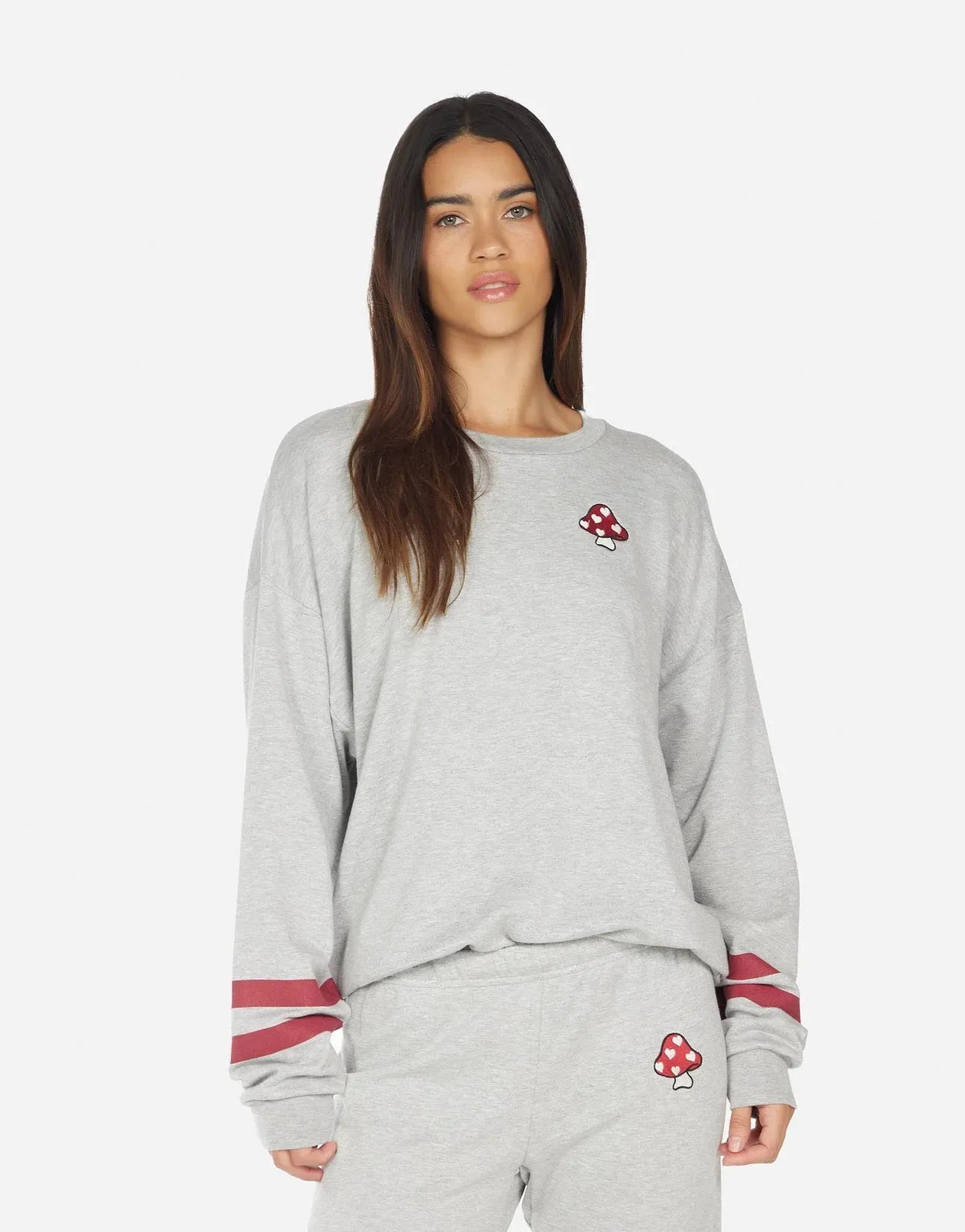 Lauren Moshi Babbs Mushroom Happyface Sweater