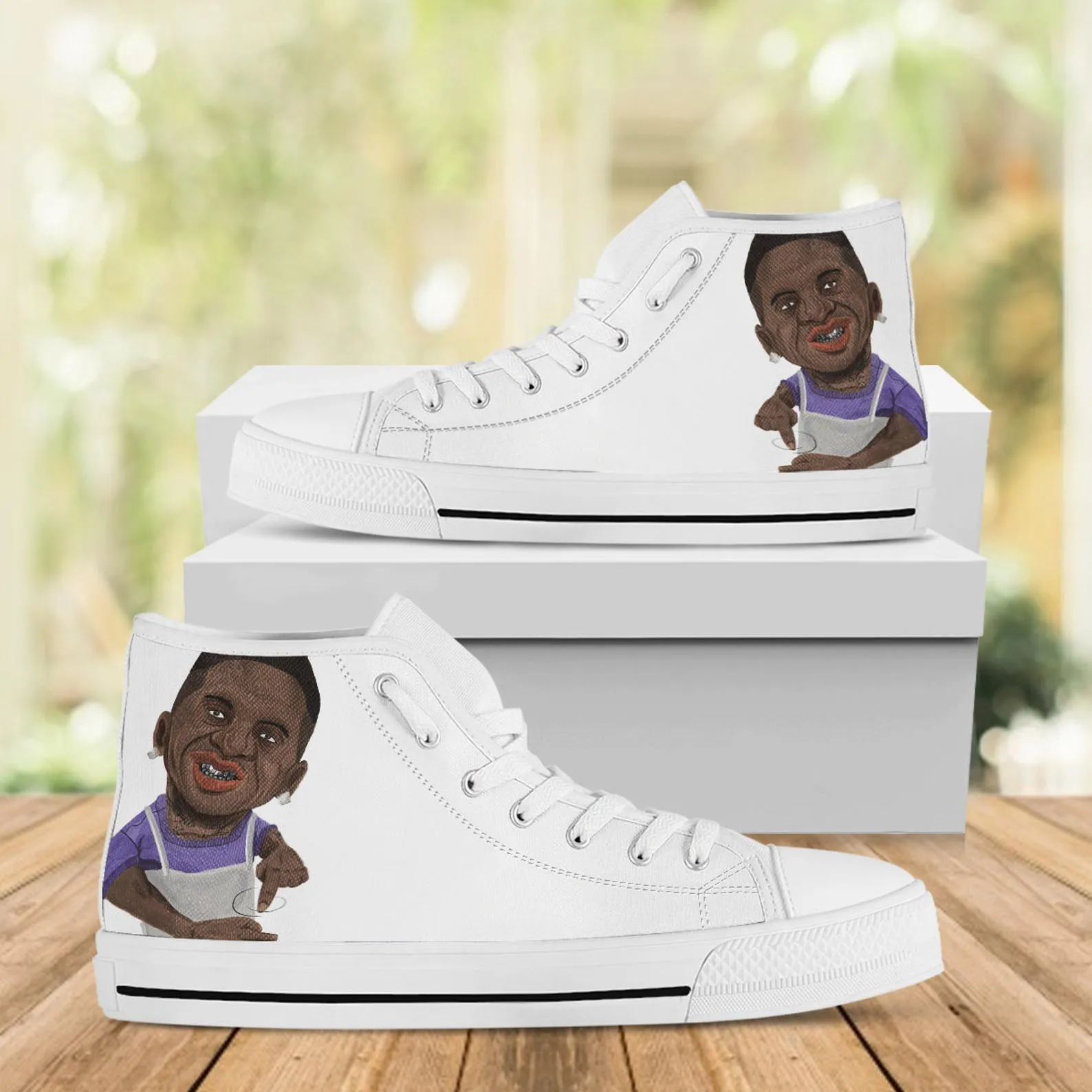 Lil B Custom Shoes, Custom Music Shoes, Music Hightops, Rapper Lil B Shoes, Hip Hop, Rapper Hi Tops