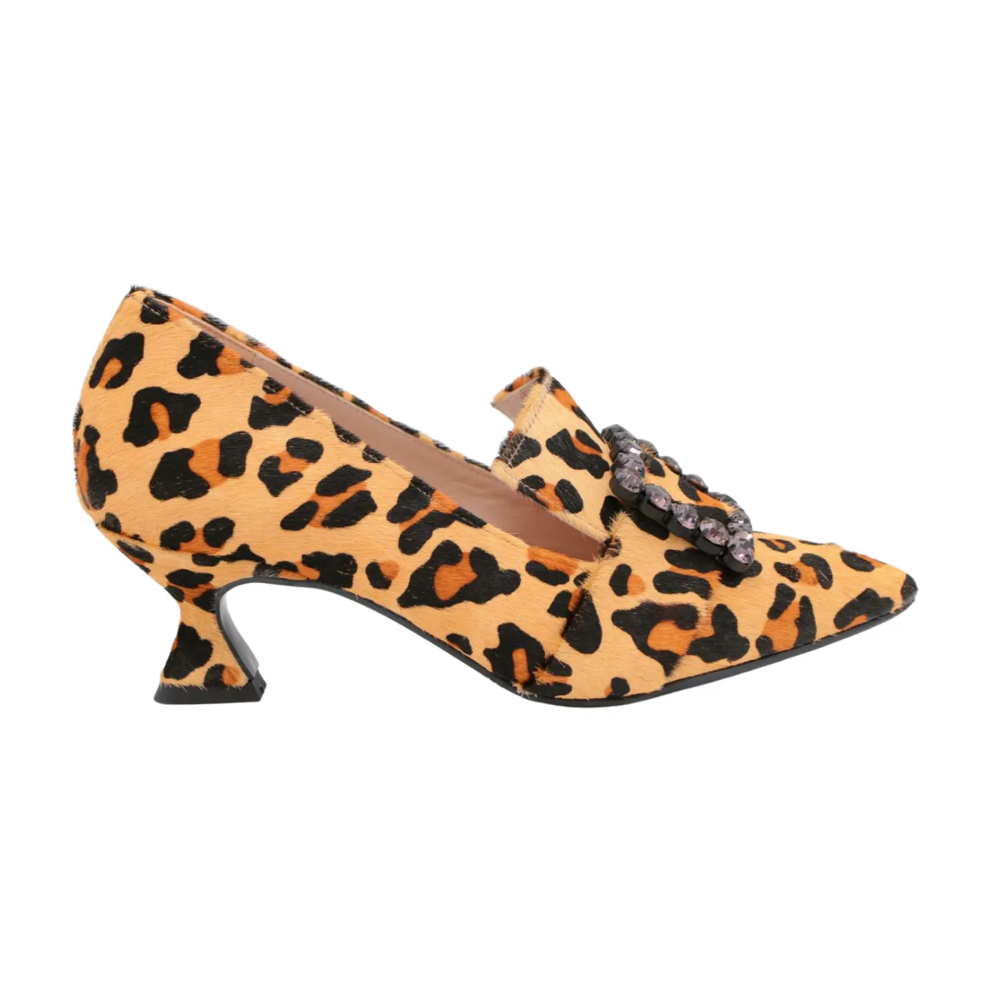 Marian Leopard  Point Toe Buckle  Shoe