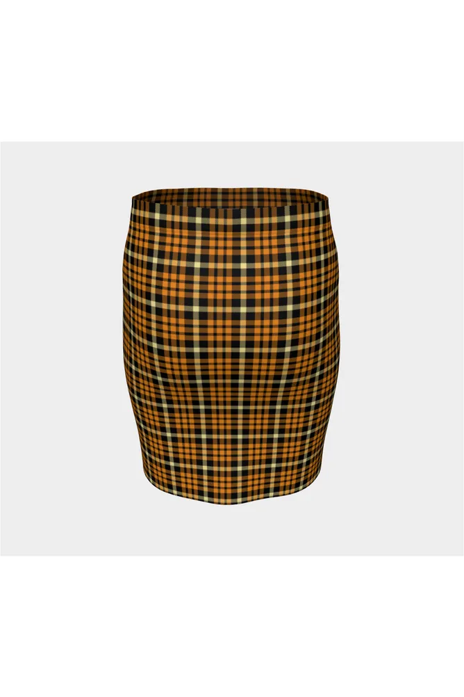 Monarch Plaid Fitted Skirt