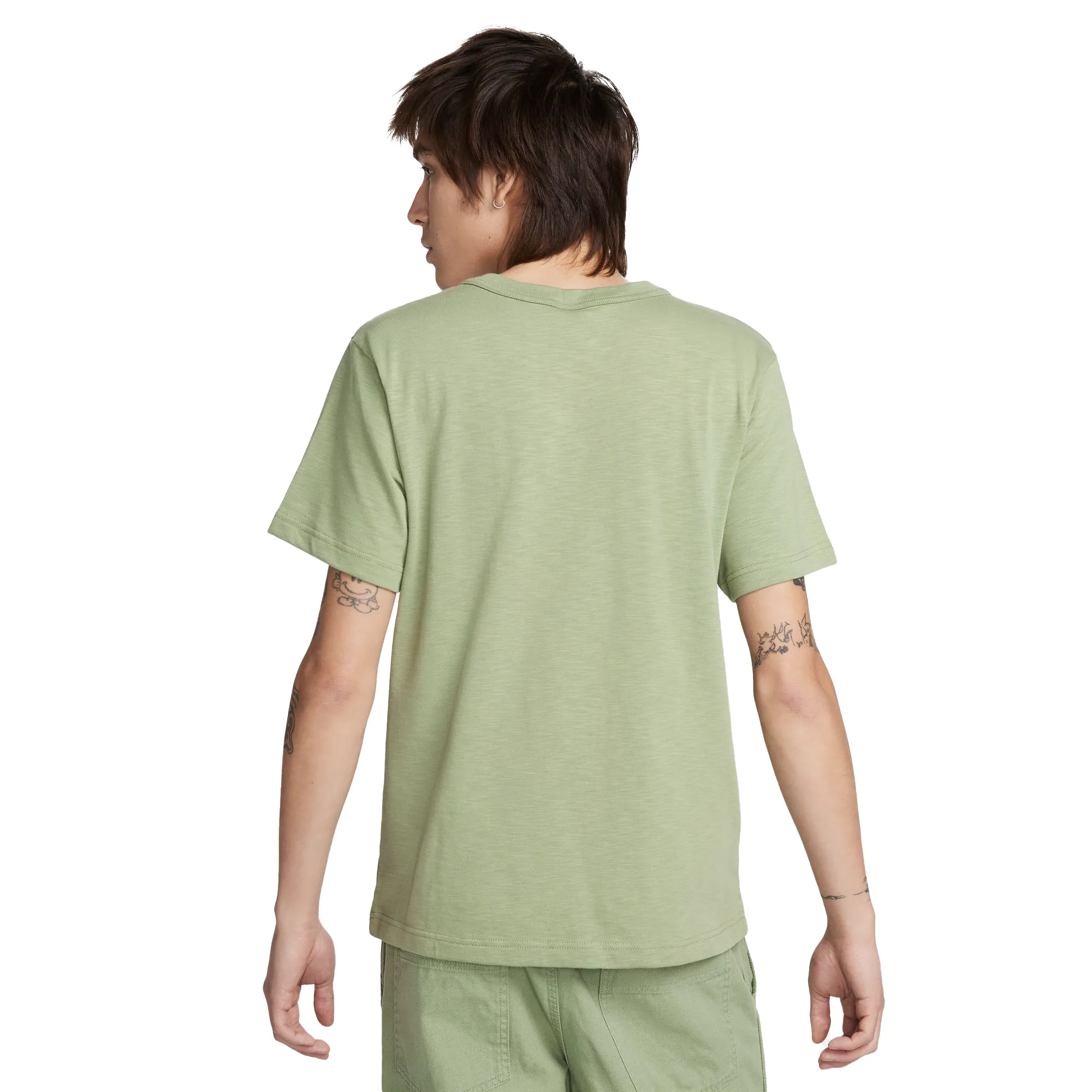 Nike Life Short-Sleeve Knit Top Oil Green FN2645-386