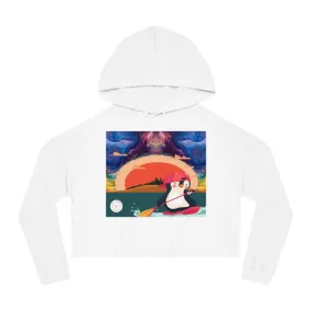 Paddle King Penguin Cropped Hoodie