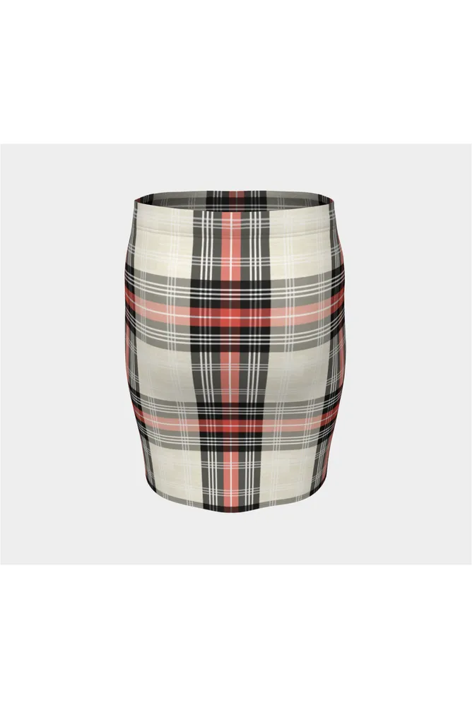 Plaid Fitted Skirt