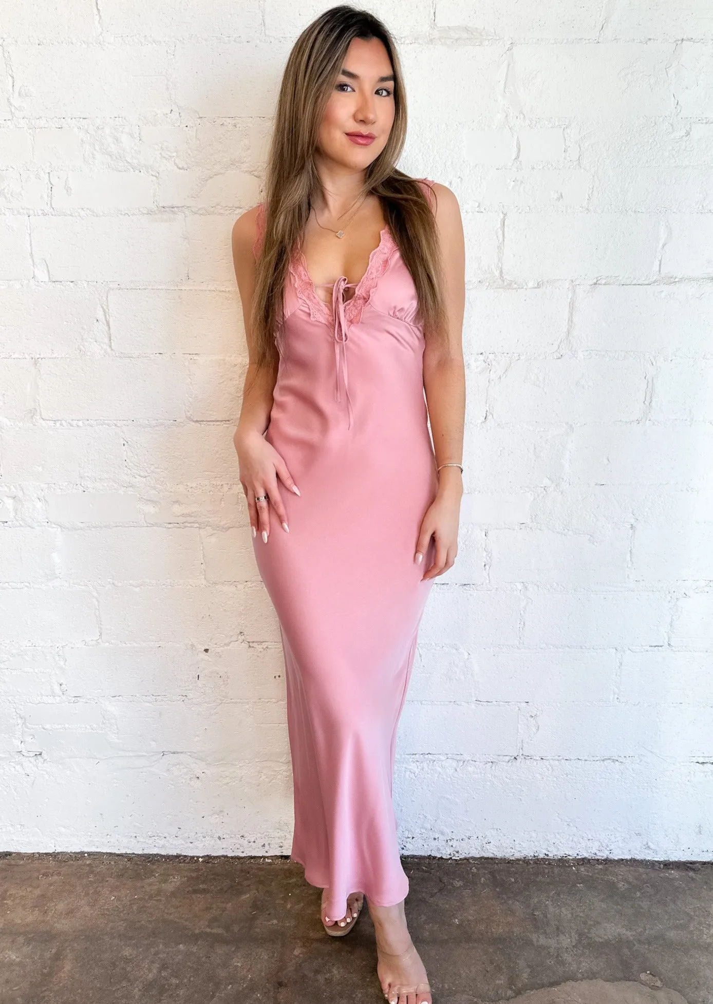 Rosy Slip Dress