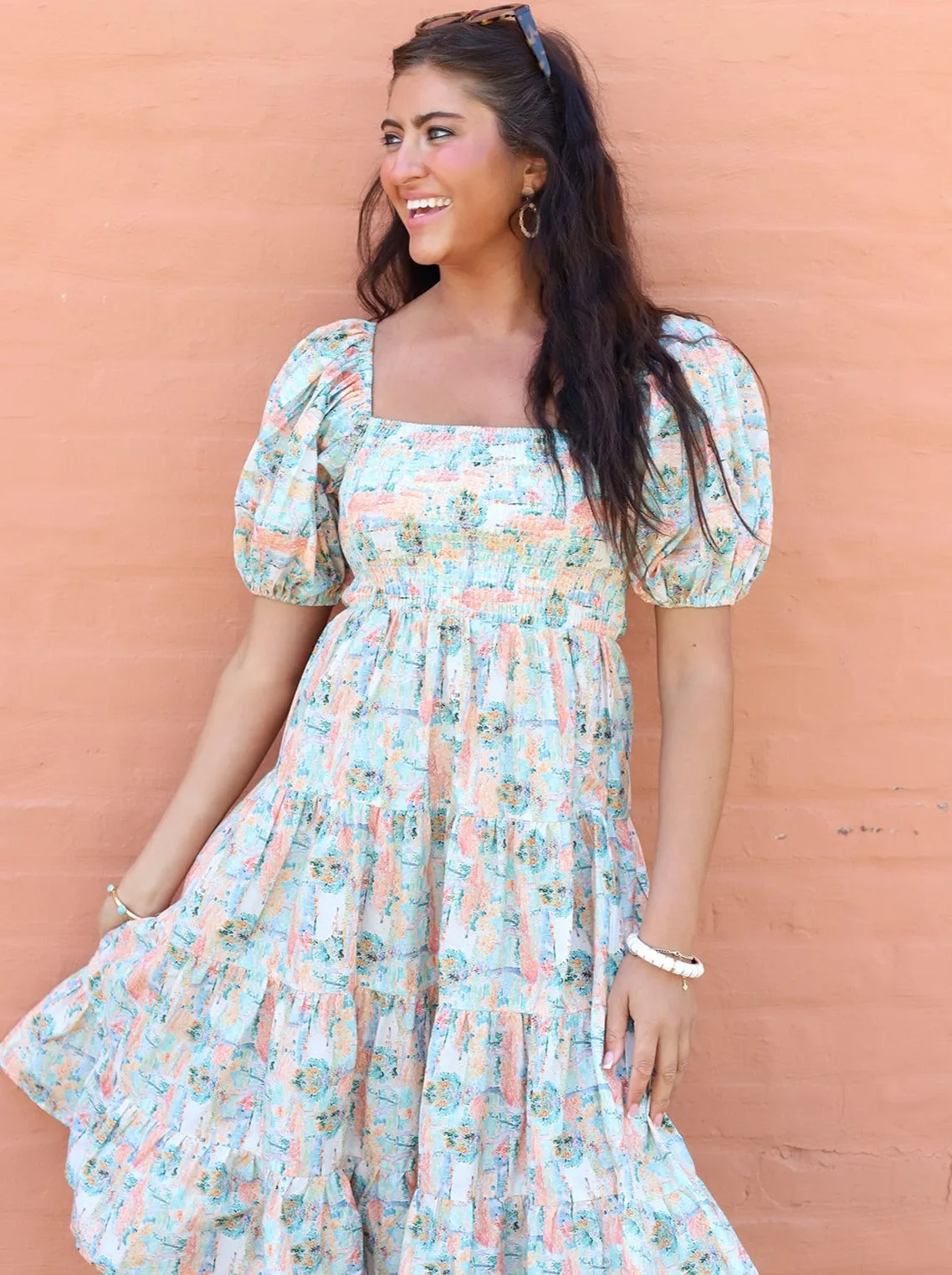 Sandy Beaches Midi Dress