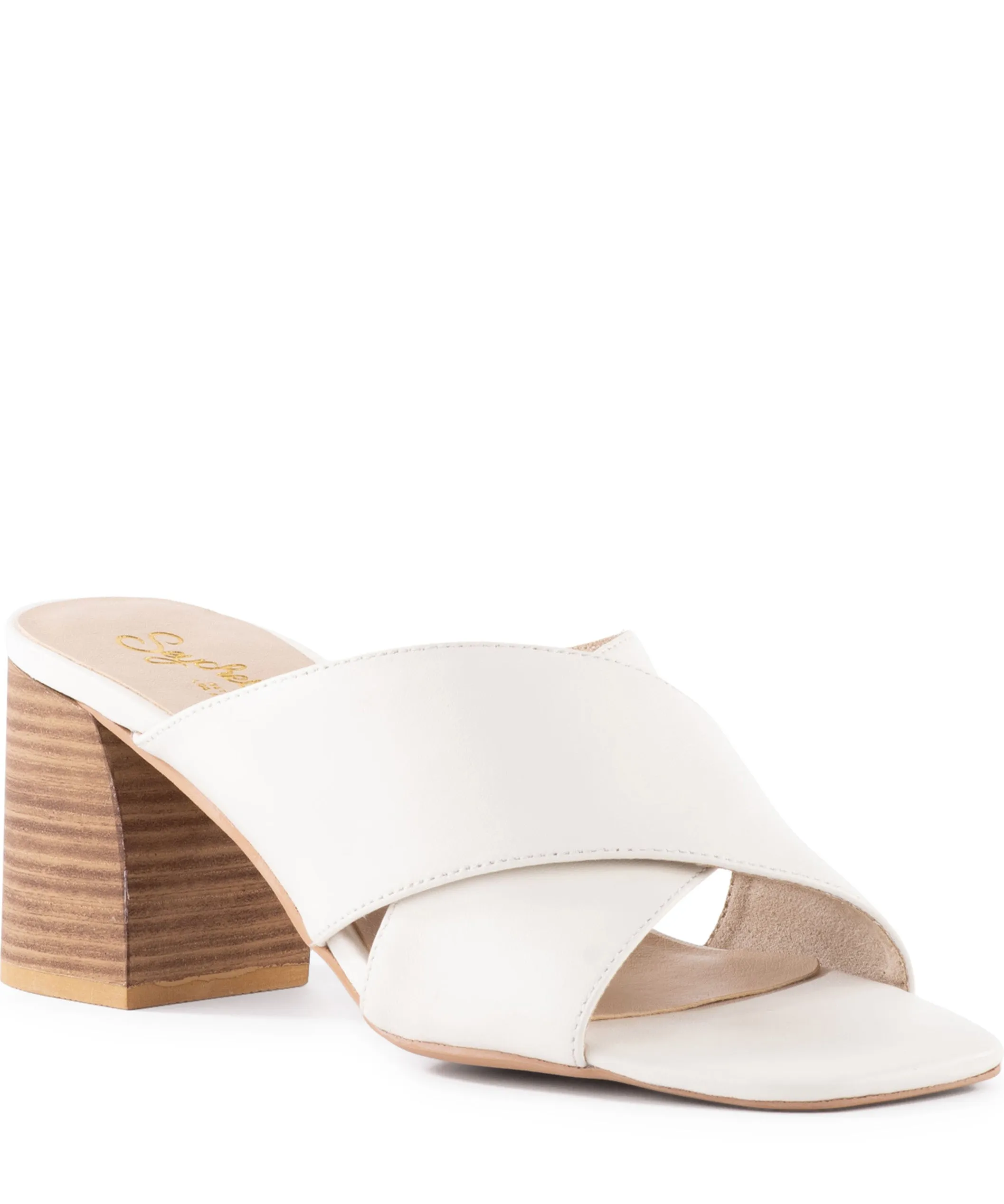 Seychelles Papaya Block Heel Mules - Off White