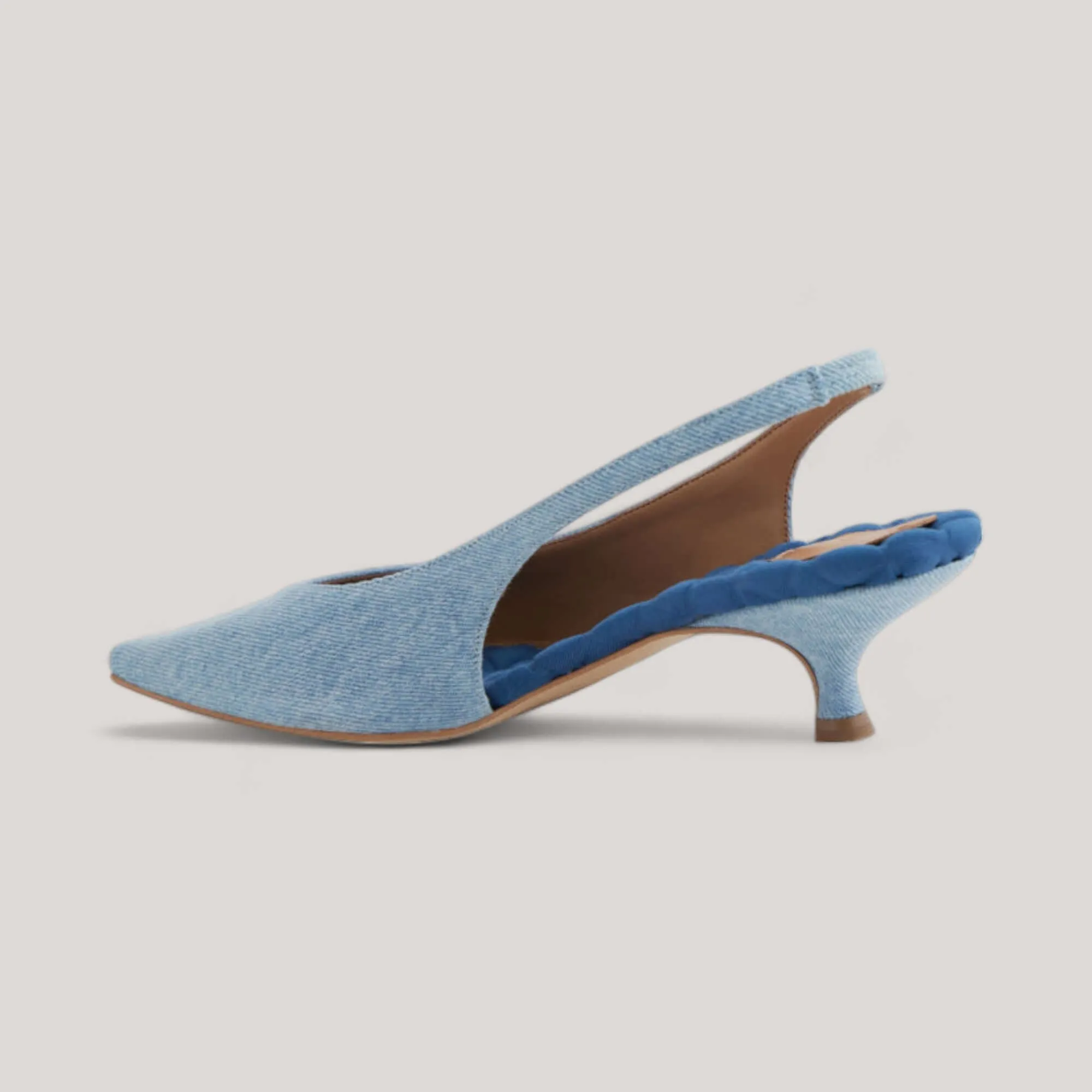 SILVANA | Blue Denim - Kitten Heel Pump