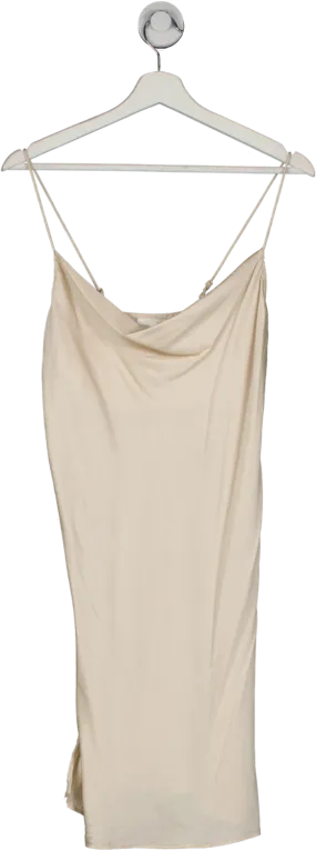 Skin Nude Satin Mini Slip Dress UK S