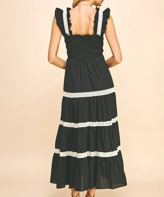 Tiered Maxi Dress - Black