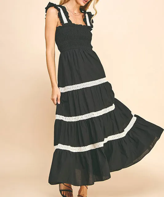 Tiered Maxi Dress - Black