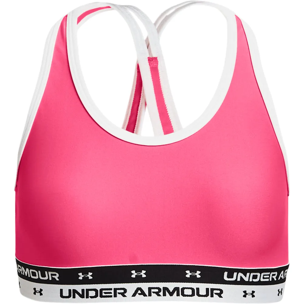 Under Armour girls' Crossback Solid sports bra