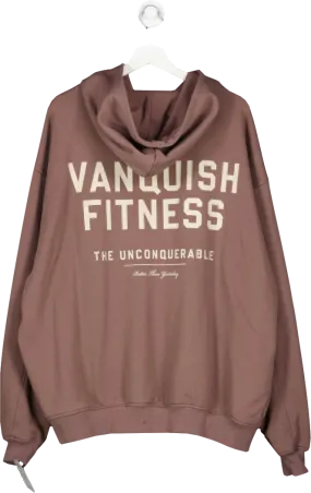 Vanquish Brown The Unconquerable Oversized Pull On Hoodie UK XL