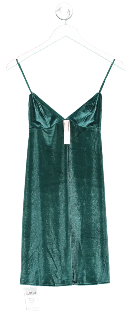 Victoria's Secret Green Velvet Slip Dress BNWT UK XS