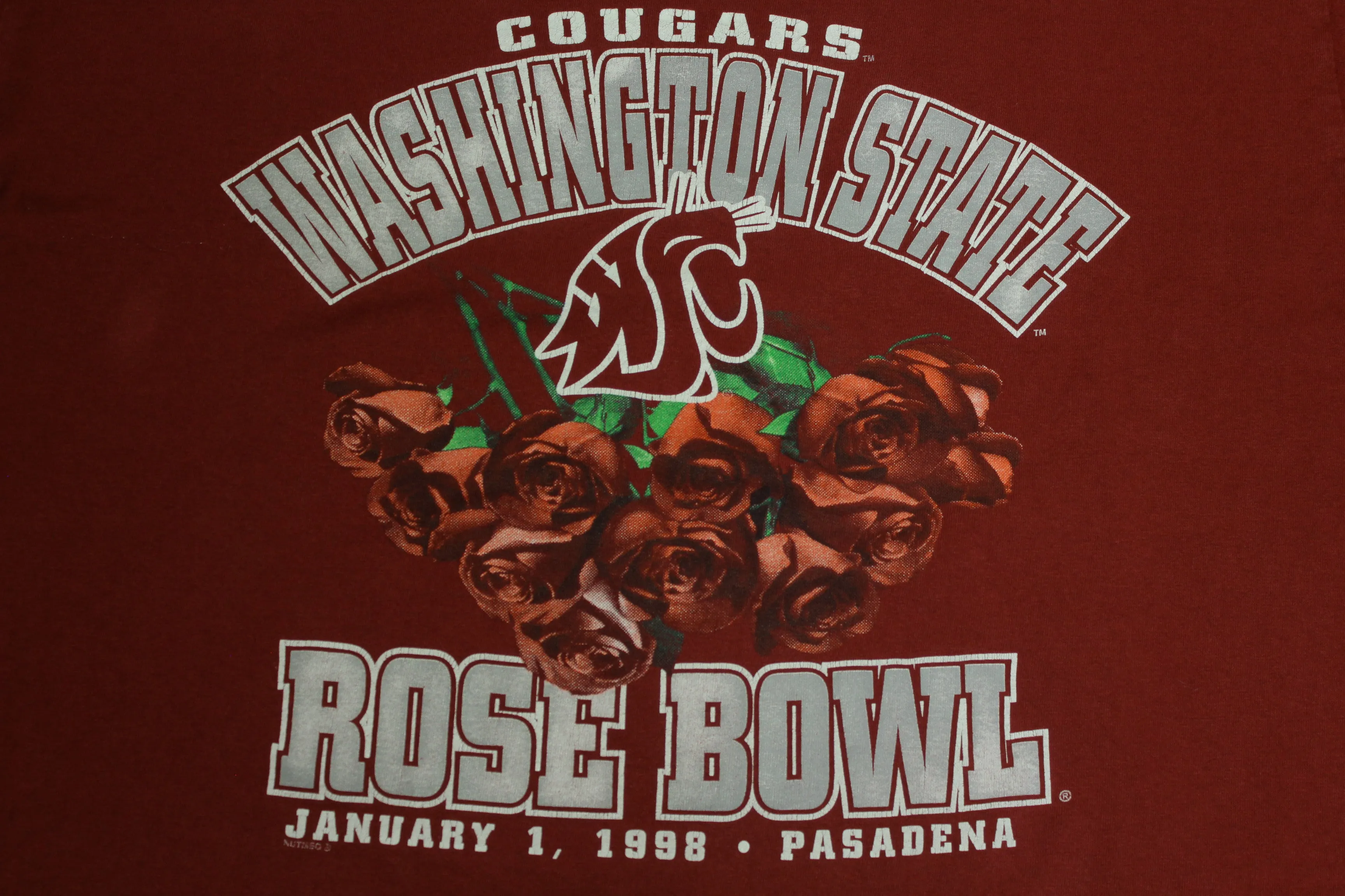 Washington State Cougars Vintage 90's WSU Pasadena Rose Bowl 1998 Lee Sport T-Shirt