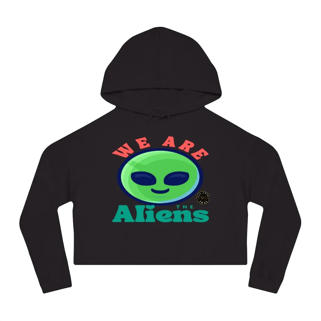 We Are The Aliens Cropped Hoodie