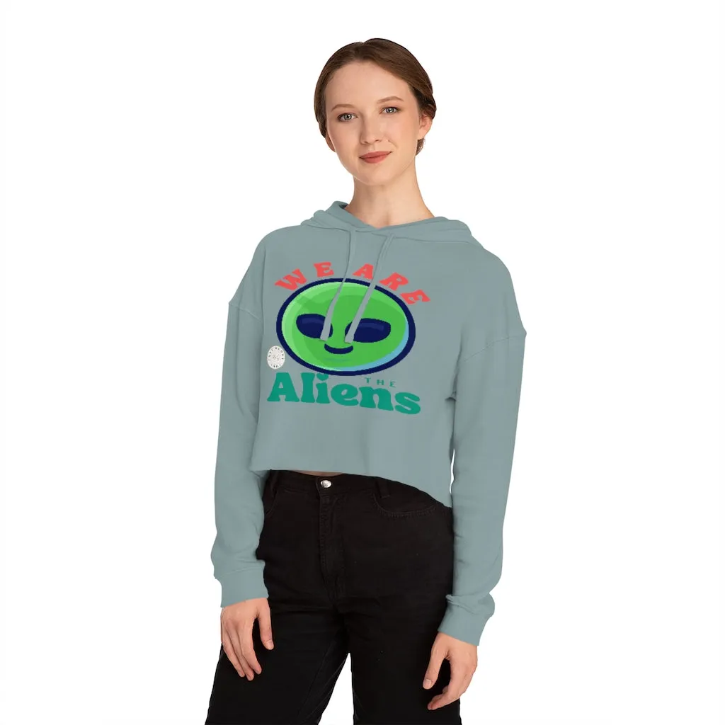 We Are The Aliens Cropped Hoodie